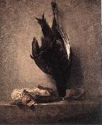 jean-Baptiste-Simeon Chardin Still-Life with Dead Pheasant and Hunting Bag oil painting on canvas